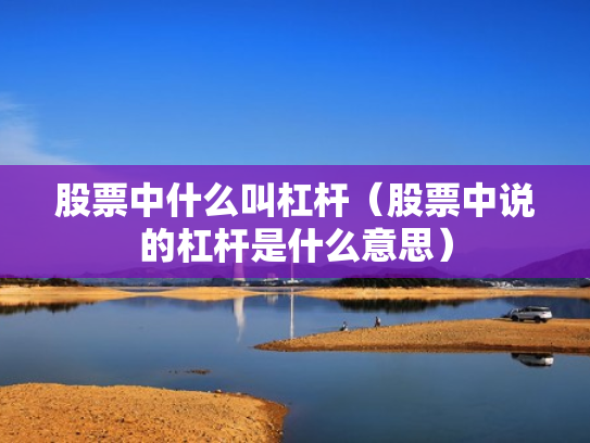 股票中什么叫杠杆（股票中说的杠杆是什么意思）
